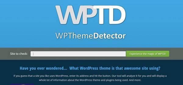how to detect wp theme using wptd tool