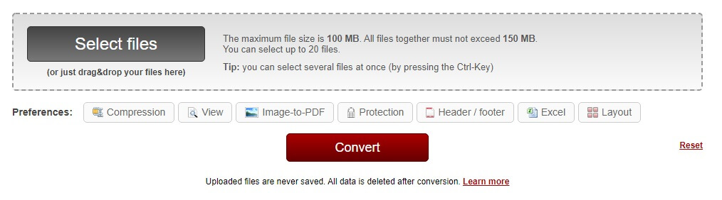 online2pdf free pdf file converter